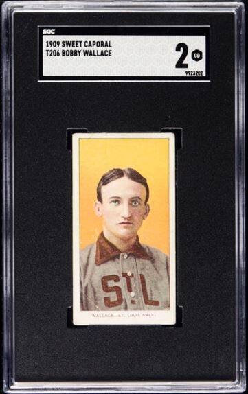 1909-11 T206 Bobby Wallace Sweet Caporal 150/30 SGC Good 2