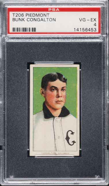 1909-1911 T206 Bunk Congalton Piedmont 350/25 PSA VG-EX 4