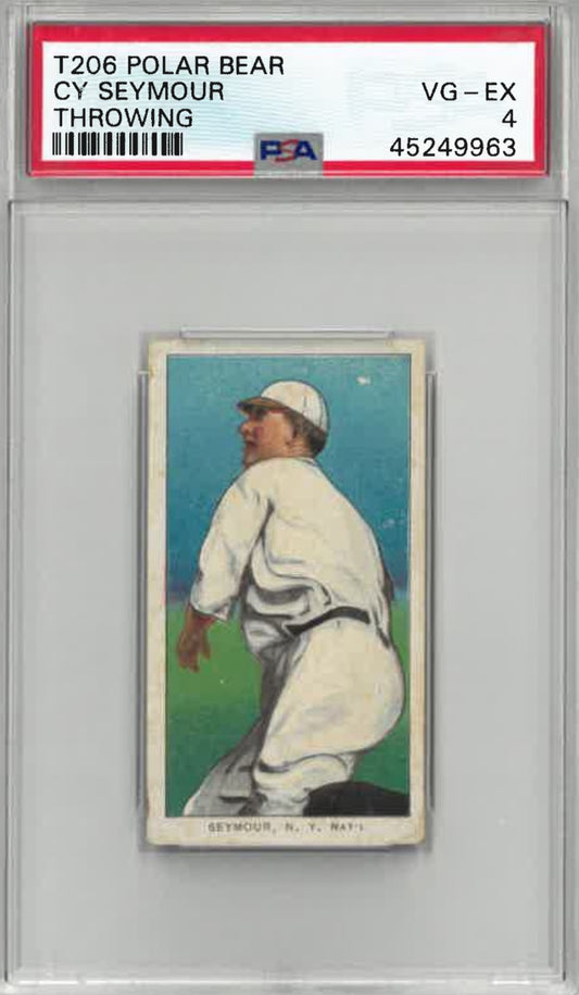 1909-1911 T206 Cy Seymour Polar Bear PSA VG-EX 4