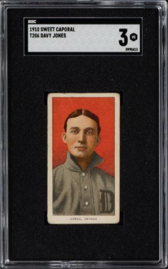 1909-11 T206 Davy Jones Sweet Caporal 350/30 SGC VG 3