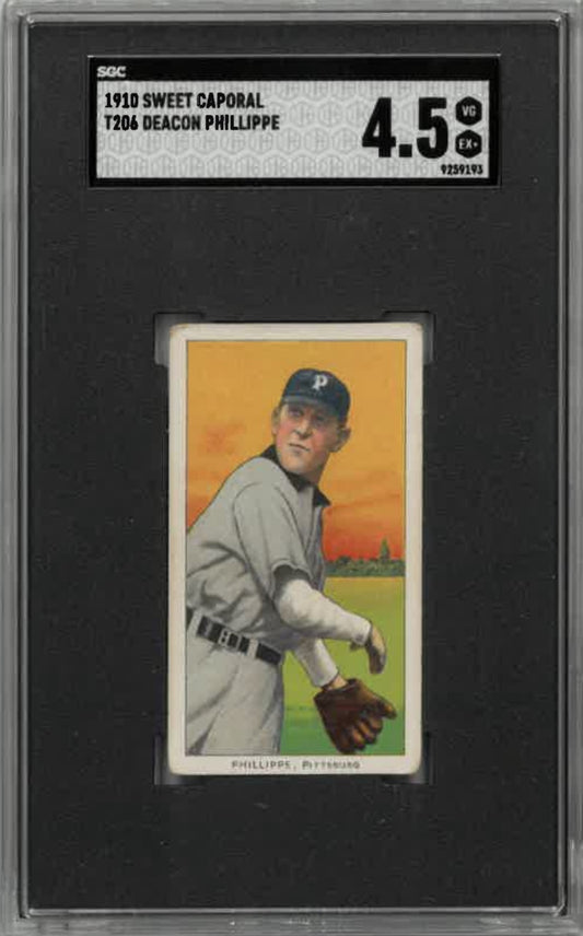 1909-11 T206 Deacon Phillippe Sweet Caporal 350/30 SGC VG/EX+ 4.5