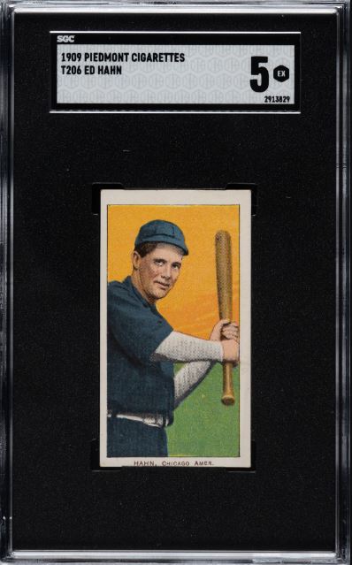 1909-1911 T206 Ed Hahn Piedmont 150/25 SGC EX 5