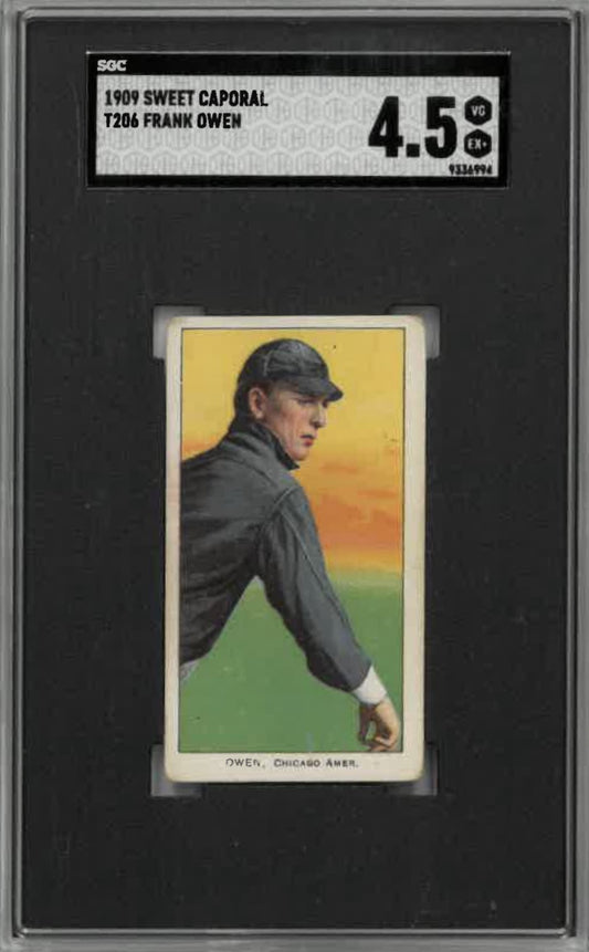 1909-11 T206 Frank Owen Sweet Caporal 150/25 SGC VG/EX+ 4.5