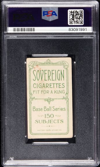 1909-11 T206 George McQuillan (Ball In Hand) Sovereign 150/25 PSA VG-EX 4