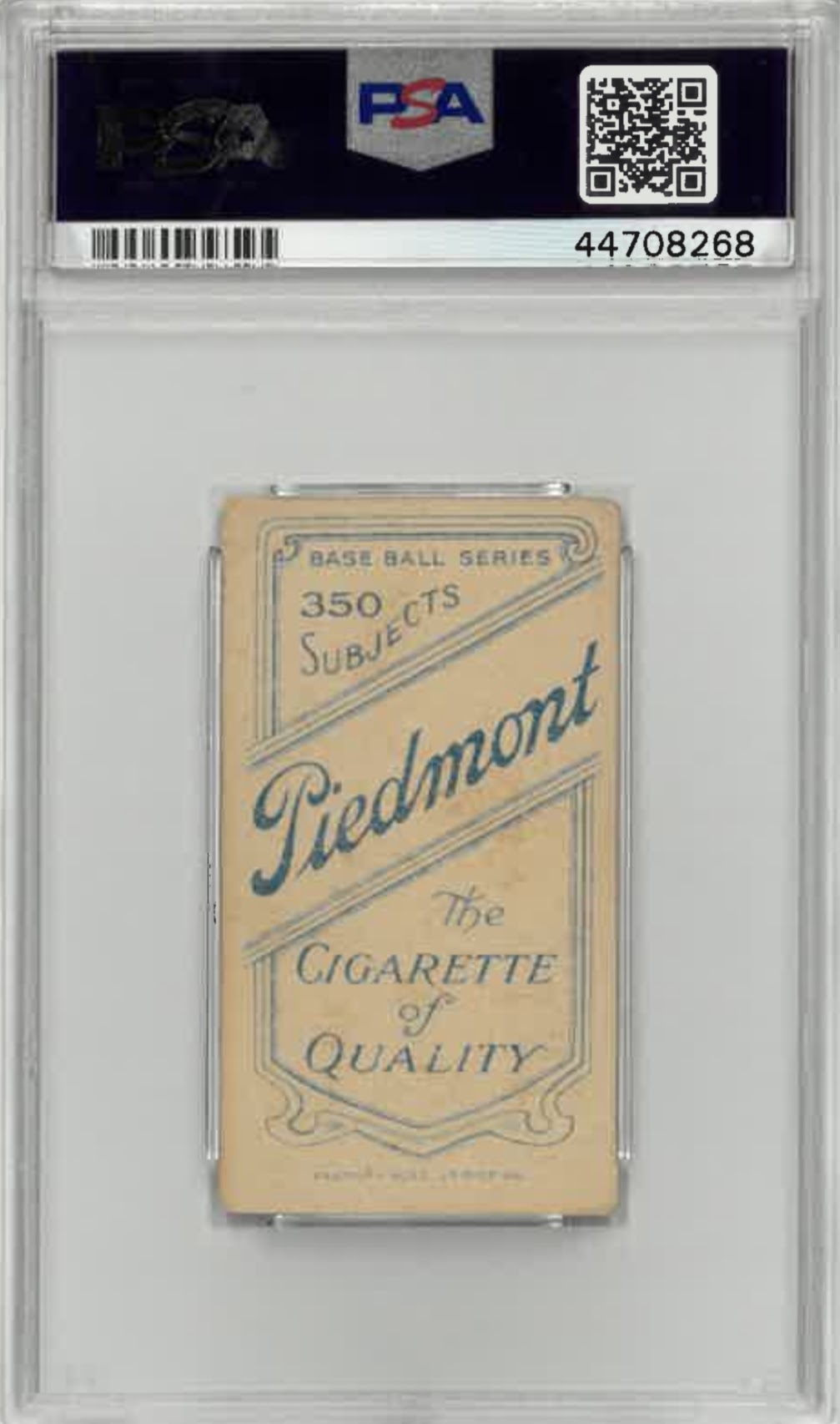 1909-1911 T206 Harry Howell (Portrait) Piedmont 350/25 PSA VG-EX 4