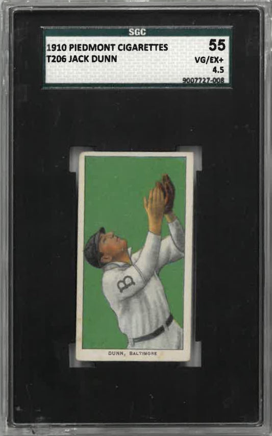 1909-1911 T206 Jack Dunn Piedmont 350/25 SGC VG-EX+ 4.5