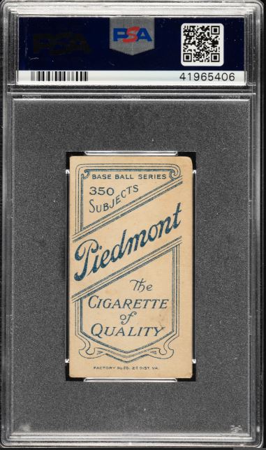 1909-1911 T206 Jimmy Burke Piedmont 350/25 PSA VG 3