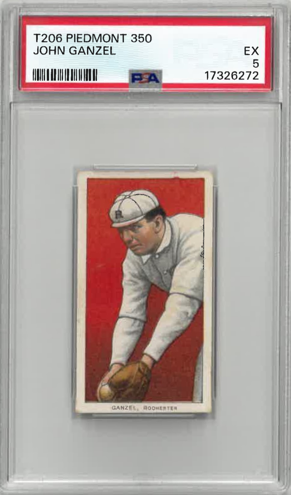 1909-11 T206 John Ganzel Piedmont 350/25 PSA EX 5