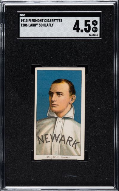 1909-1911 T206 Larry Schlafly Piedmont 350/25 SGC VG/EX+ 4.5