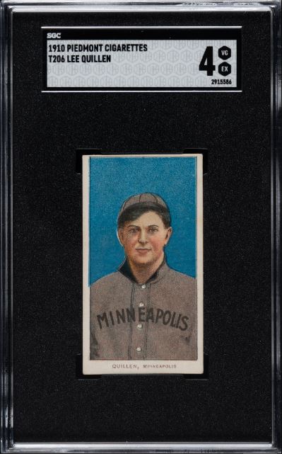 1909-1911 T206 Lee Quillen Piedmont 350/25 SGC VG/EX 4