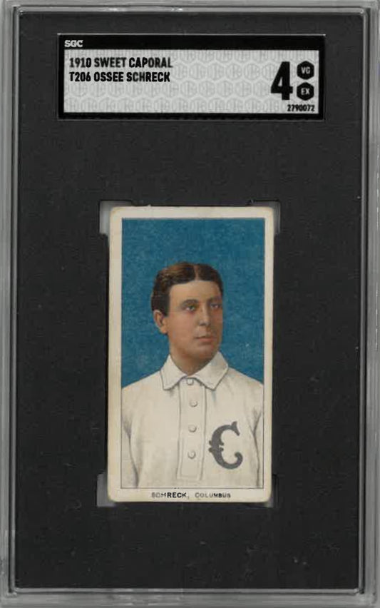 1909-11 T206 Ossee Schreck Sweet Caporal 350/30 SGC VG-EX 4